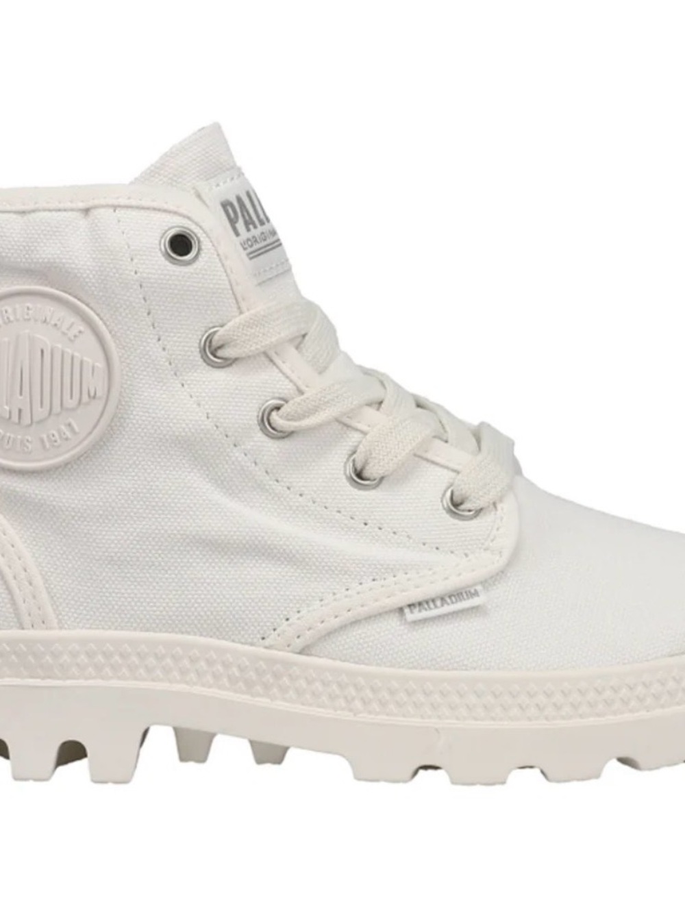 Palladium Women's white Canvas Boot